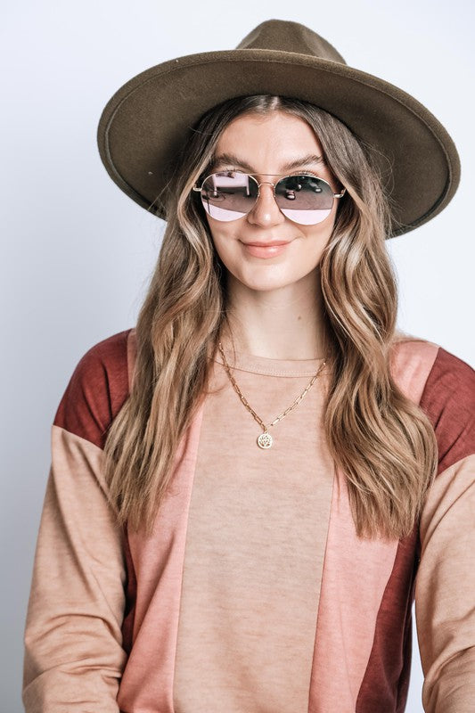 Classic Wide Brim Fedora Hat