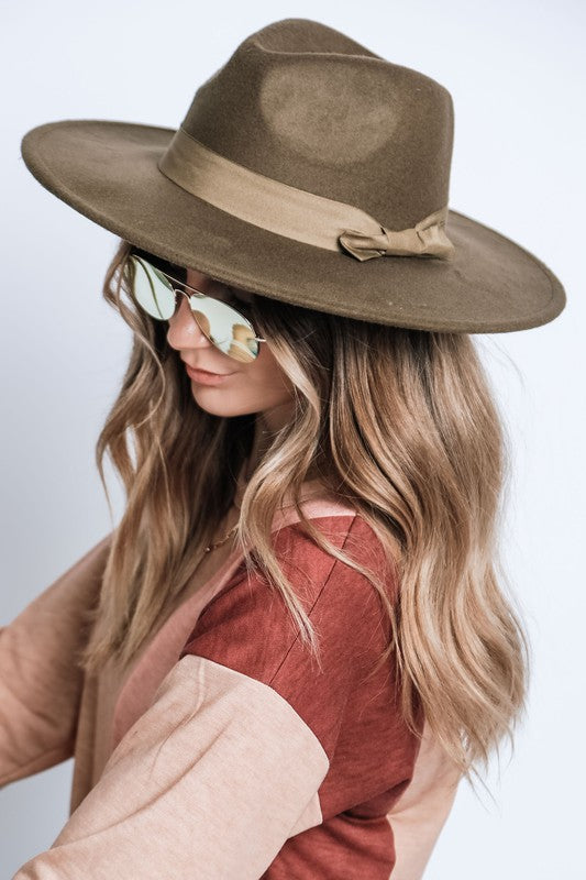 Classic Wide Brim Fedora Hat