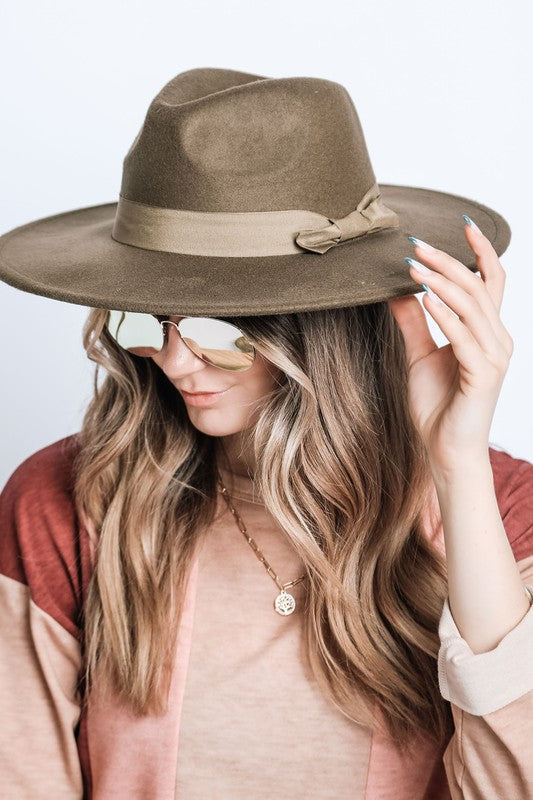 Classic Wide Brim Fedora Hat