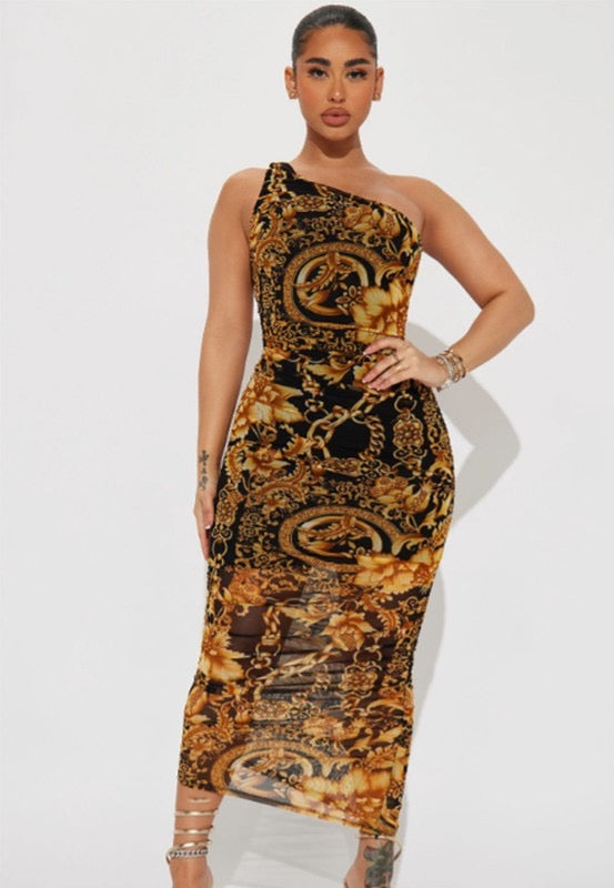 Gigi One Shoulder Ruched Dress
