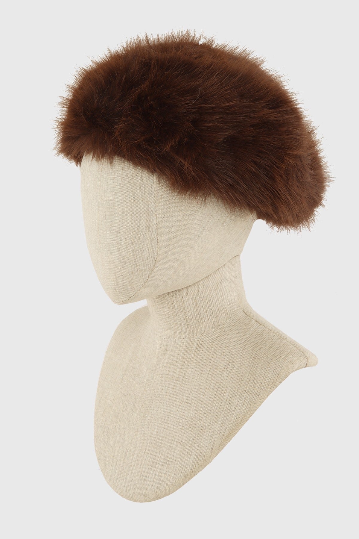 Fluffy Faux Fur Beret Hat