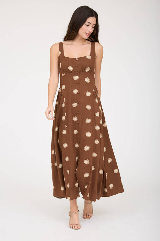 Seaside Muse Linen Midi Dress