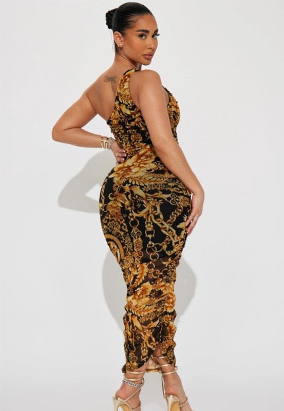 Gigi One Shoulder Ruched Dress