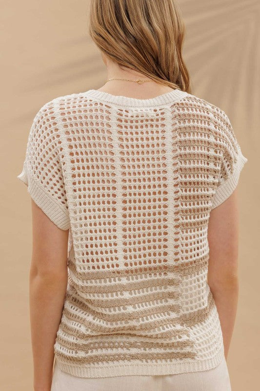 Nora Crochet Knit Top