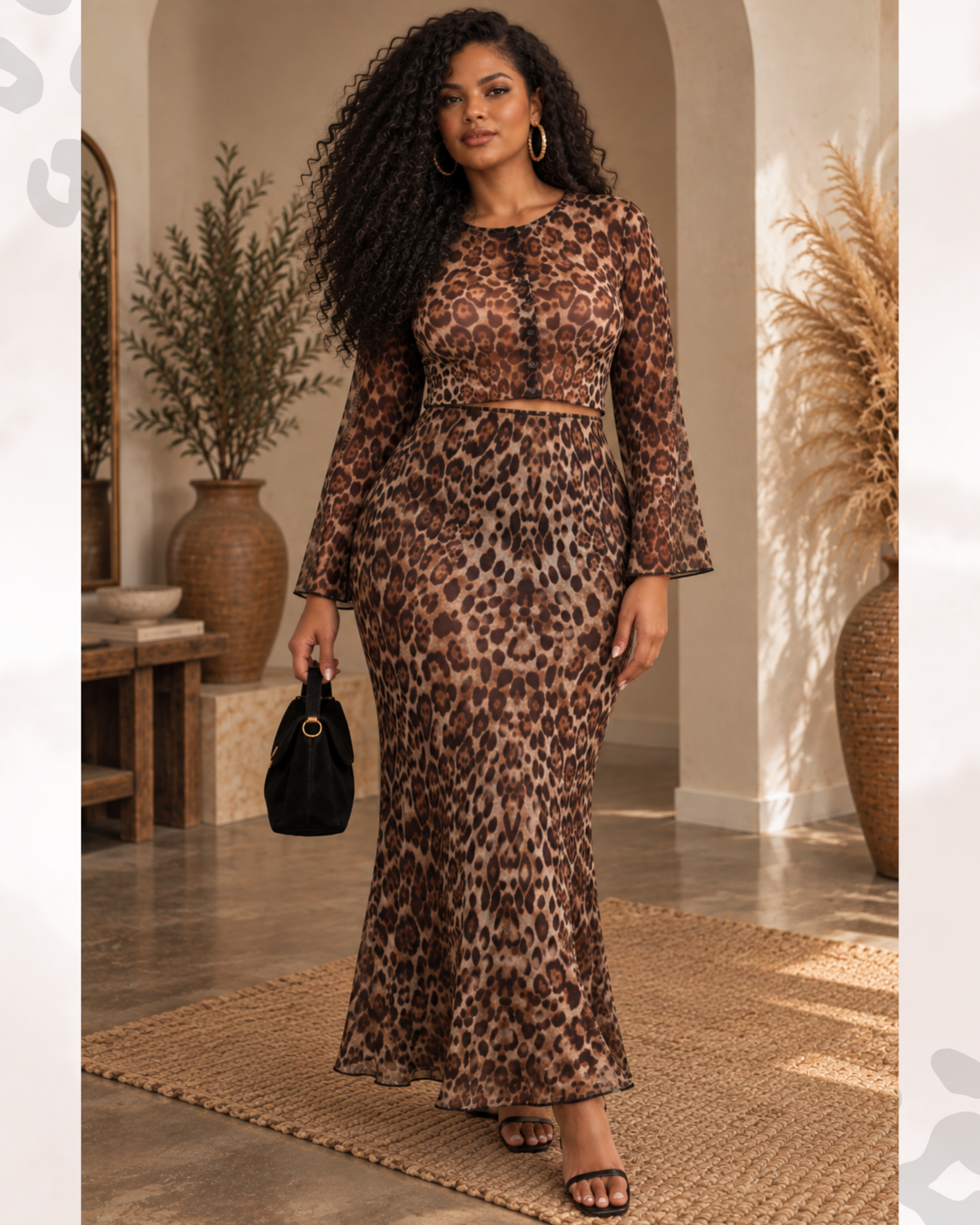 Wild Intentions Sheer Leopard Top
