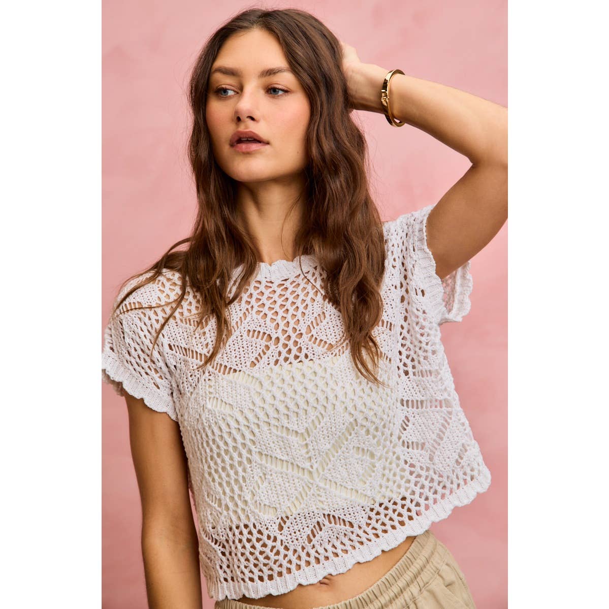 Coastal Breeze Crochet Sweater Top