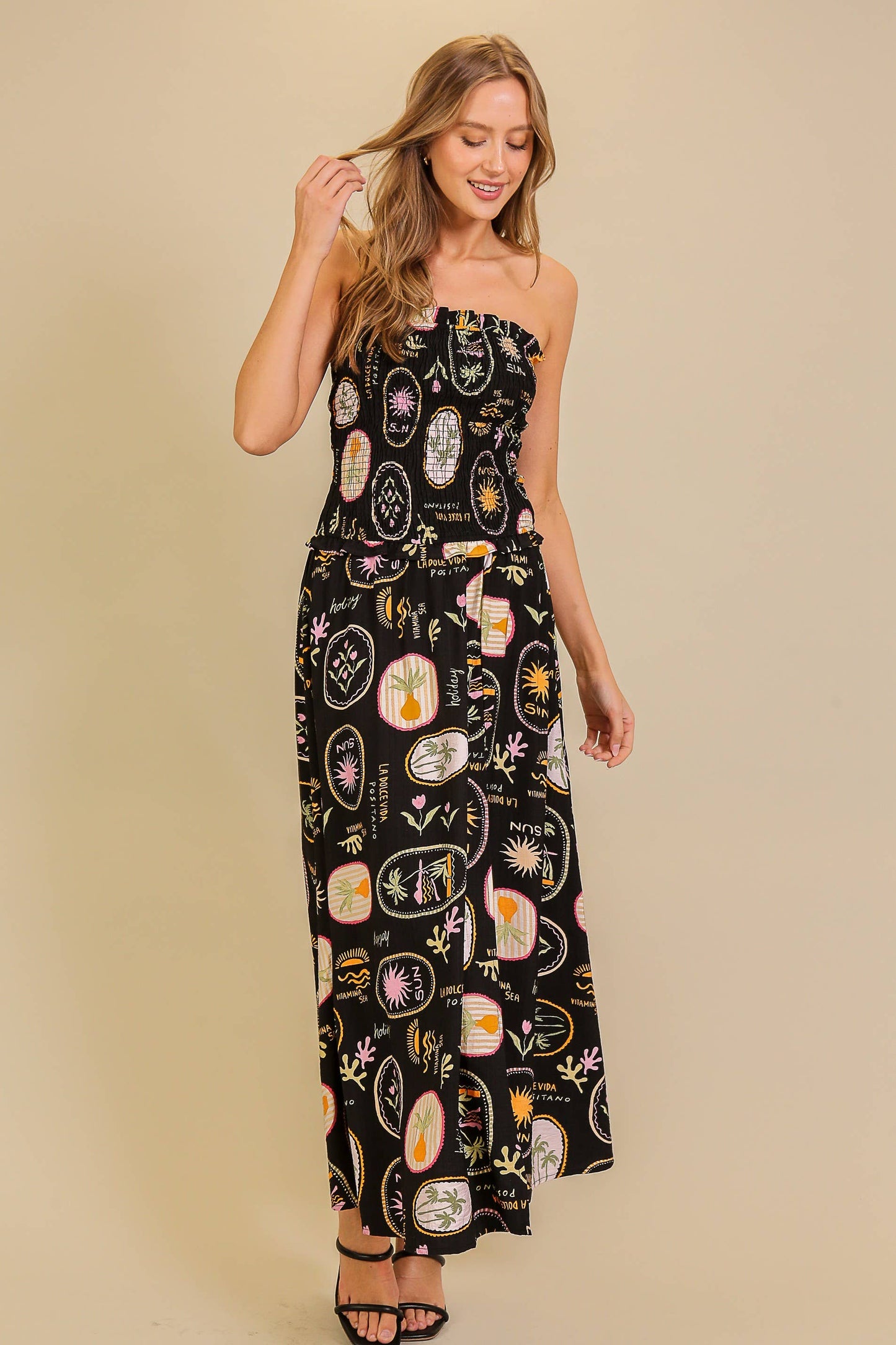 La Dolce Vita Strapless Maxi Dress