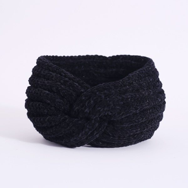 Cozy Chenelle style yarn headband