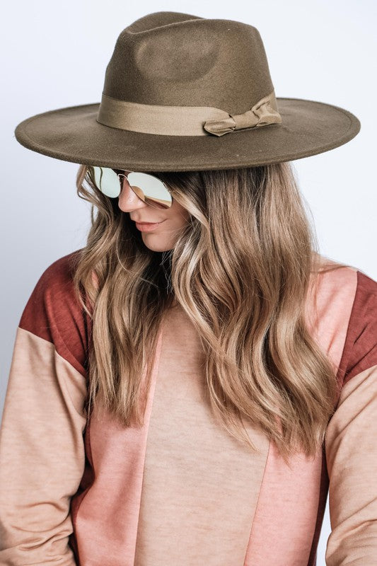 Classic Wide Brim Fedora Hat