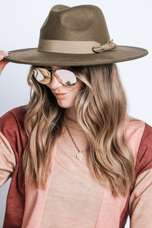 Classic Wide Brim Fedora Hat