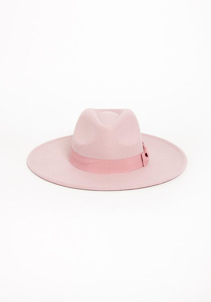 WIDE BRIM RIBBON FEDROA HAT