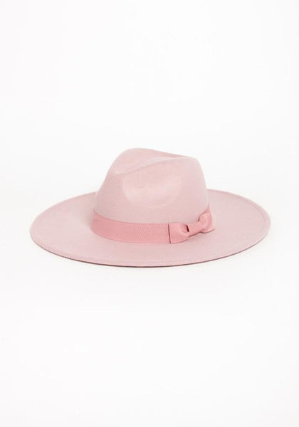 WIDE BRIM RIBBON FEDROA HAT