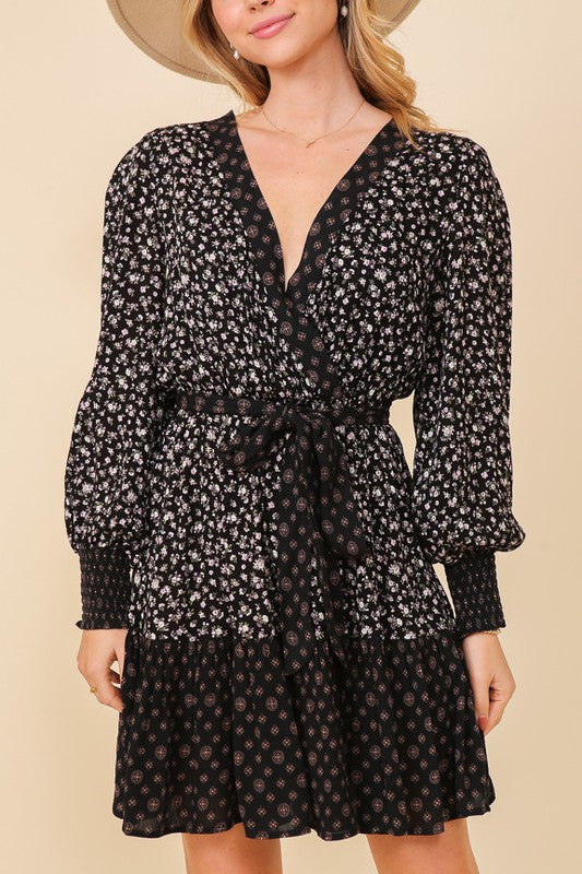 Boho Wrap Dress [black]