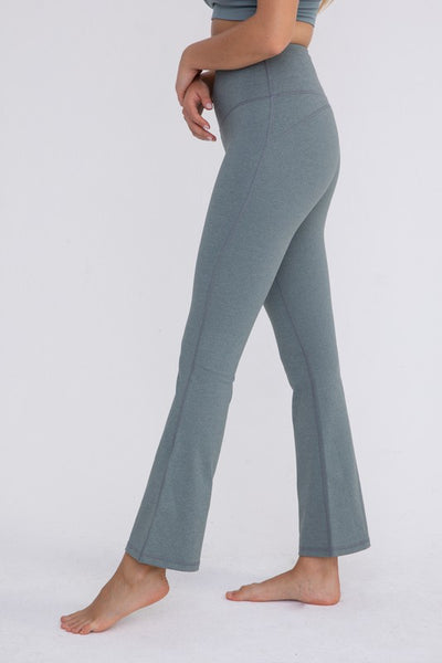 Flare Swoop Back High-Waisted Leggings