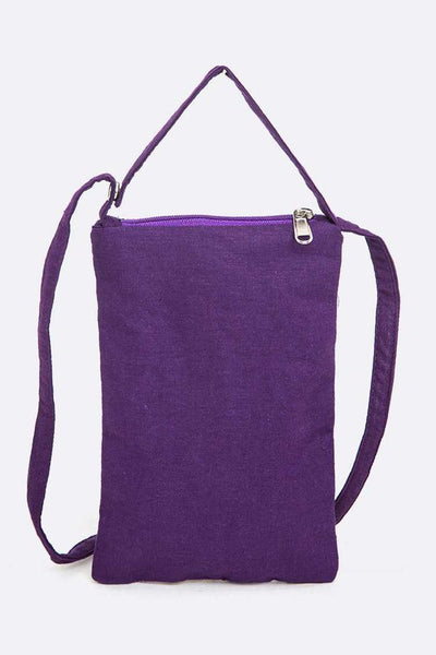 Mardi Gras Beaded Crossbody Swing Bag