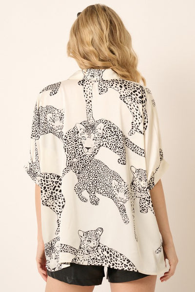 Leopard Print Blouse [ivory]