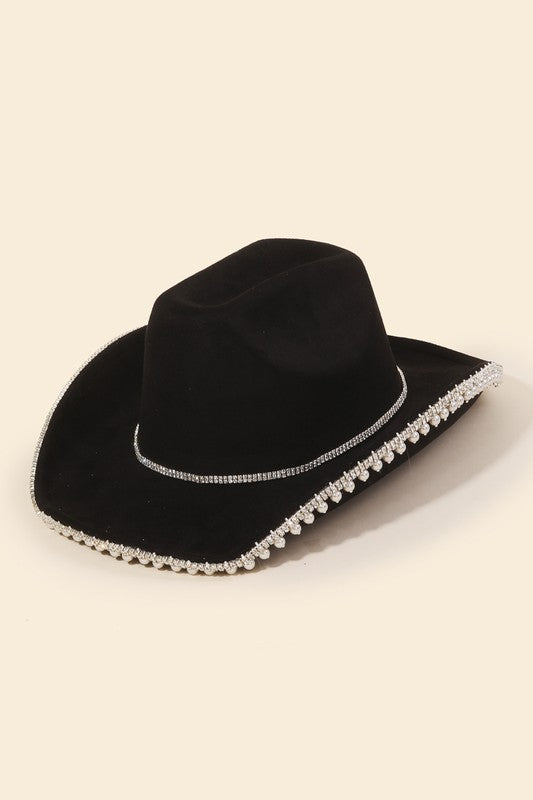 Yeehaw Rhinestone Hat [black]