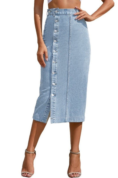 Denim Maxi Skirt [black, light blue and denim]