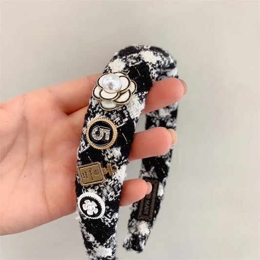 Vintage Look Plaid Headband