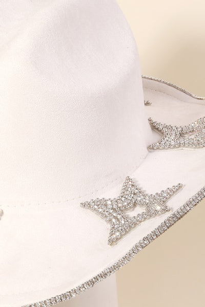 Super Star Rhinestone Cowgirl Hat [ivory]