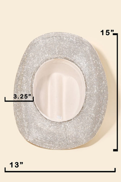 Super Star Rhinestone Cowgirl Hat [ivory]