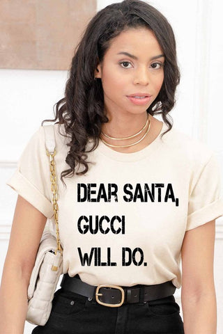Dear Santa Gucci Tee [sand]