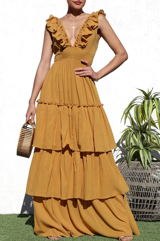 Kasi Maxi Dress [mustard]