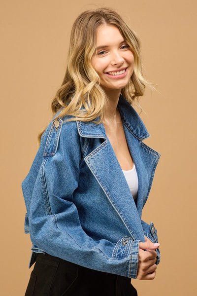 Denim Trench Jacket