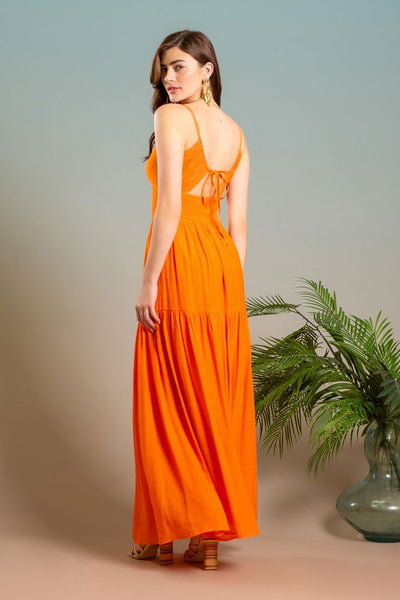 Summer Citrus Maxi Dress [orange]