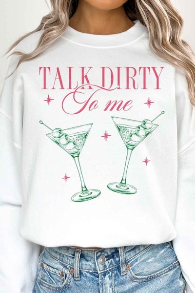 Talk Dirty To Me Martini Oversized Sweatshirt