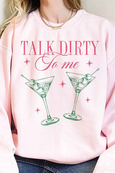 Talk Dirty To Me Martini Oversized Sweatshirt