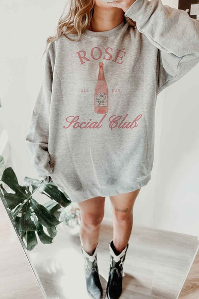 Rose Social Club Oversized Sweatshirt