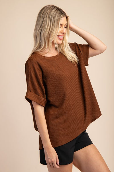 Plisse Top [brown]