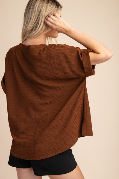 Plisse Top [brown]