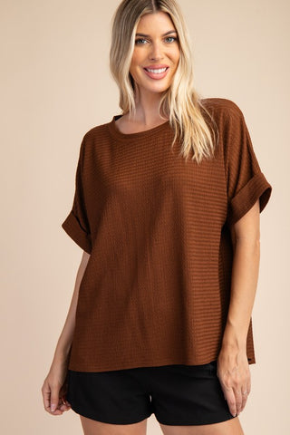 Plisse Top [brown]