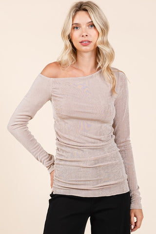 Slinky Rib Knit Top [natural]