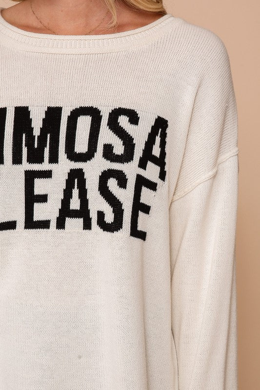 Mimosas Please Sweater [ivory/black]