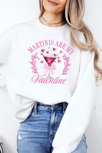 Martinis Are My Valentine Graphic Sweatshirt