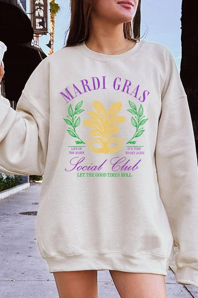 Mardi Gras Social Club Graphic Sweatshirt