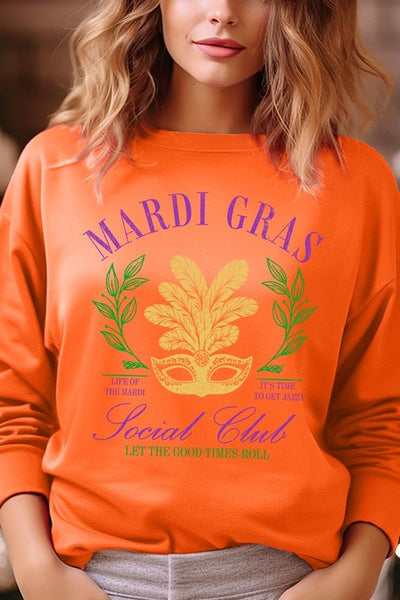 Mardi Gras Social Club Graphic Sweatshirt