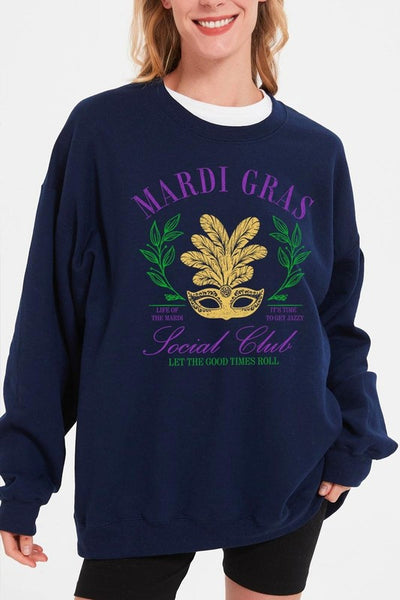 Mardi Gras Social Club Graphic Sweatshirt