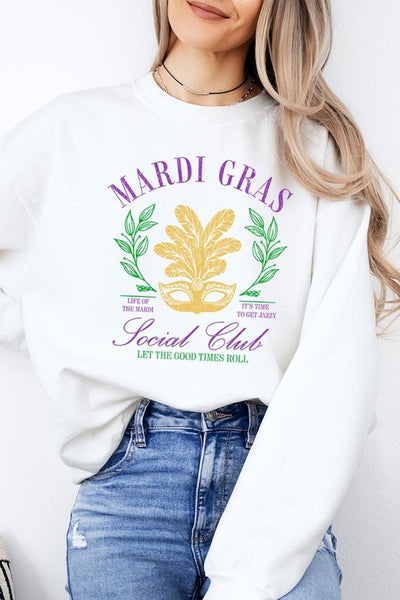 Mardi Gras Social Club Graphic Sweatshirt