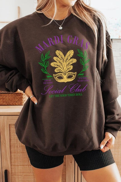 Mardi Gras Social Club Graphic Sweatshirt