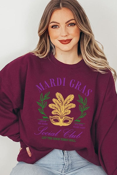 Mardi Gras Social Club Graphic Sweatshirt