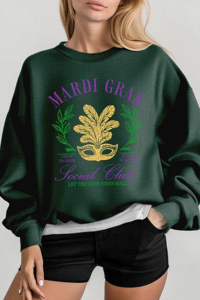 Mardi Gras Social Club Graphic Sweatshirt