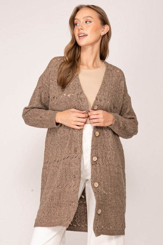 Dainty Pointelle Cardigan