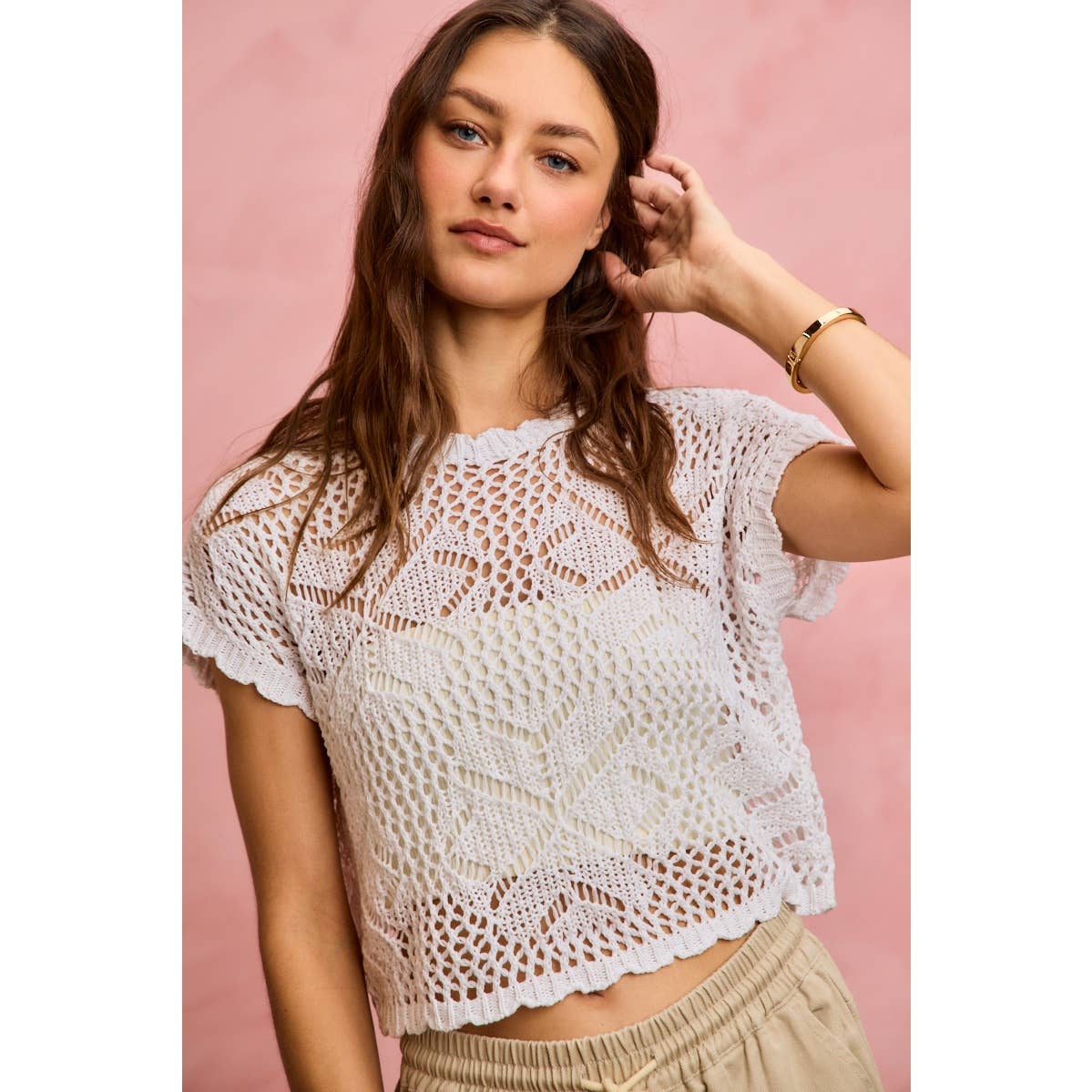 Coastal Breeze Crochet Sweater Top