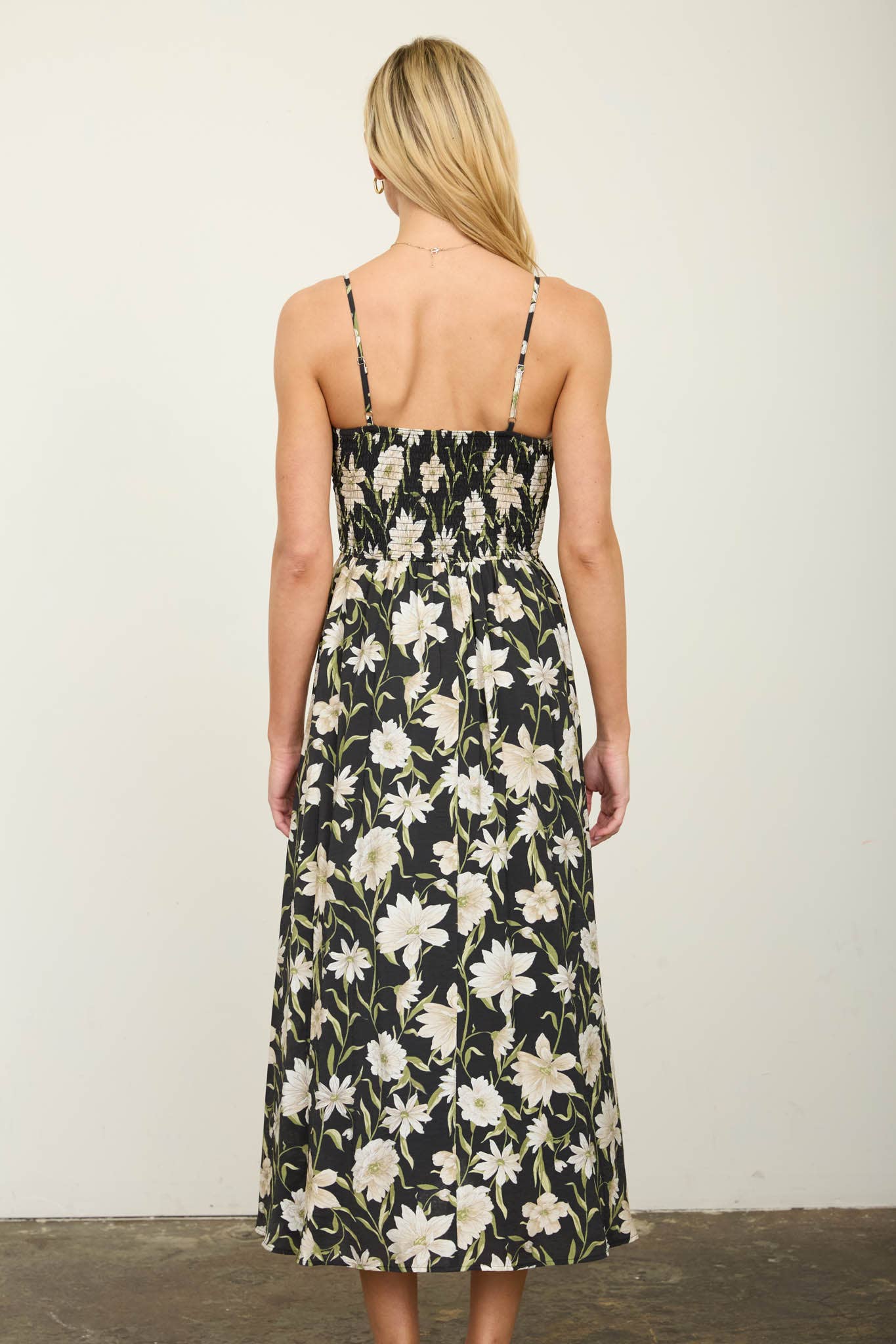 Garden Muse Basque Midi Dress