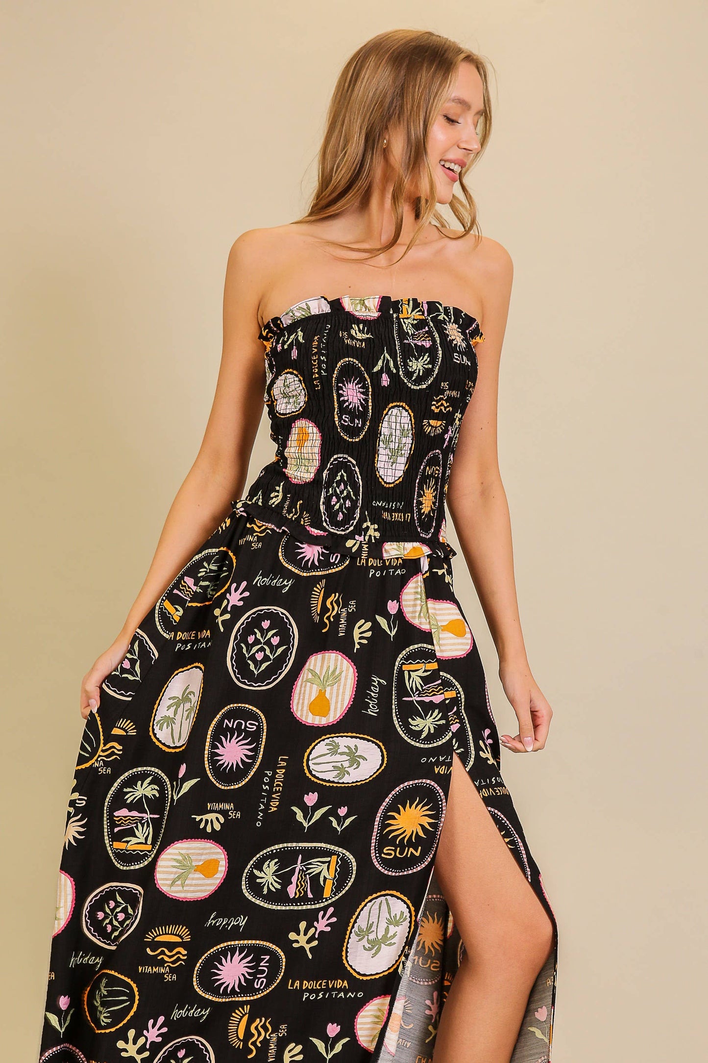 La Dolce Vita Strapless Maxi Dress