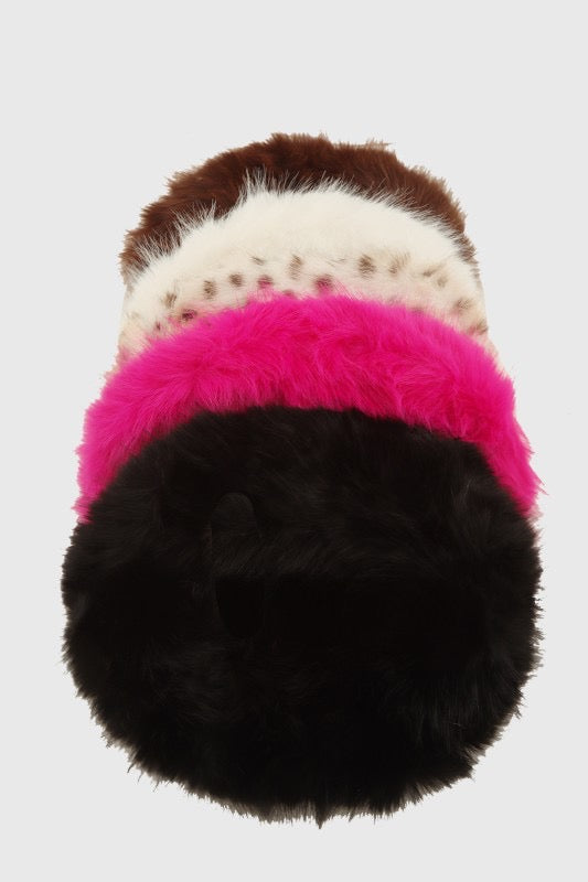 Fluffy Faux Fur Beret Hat